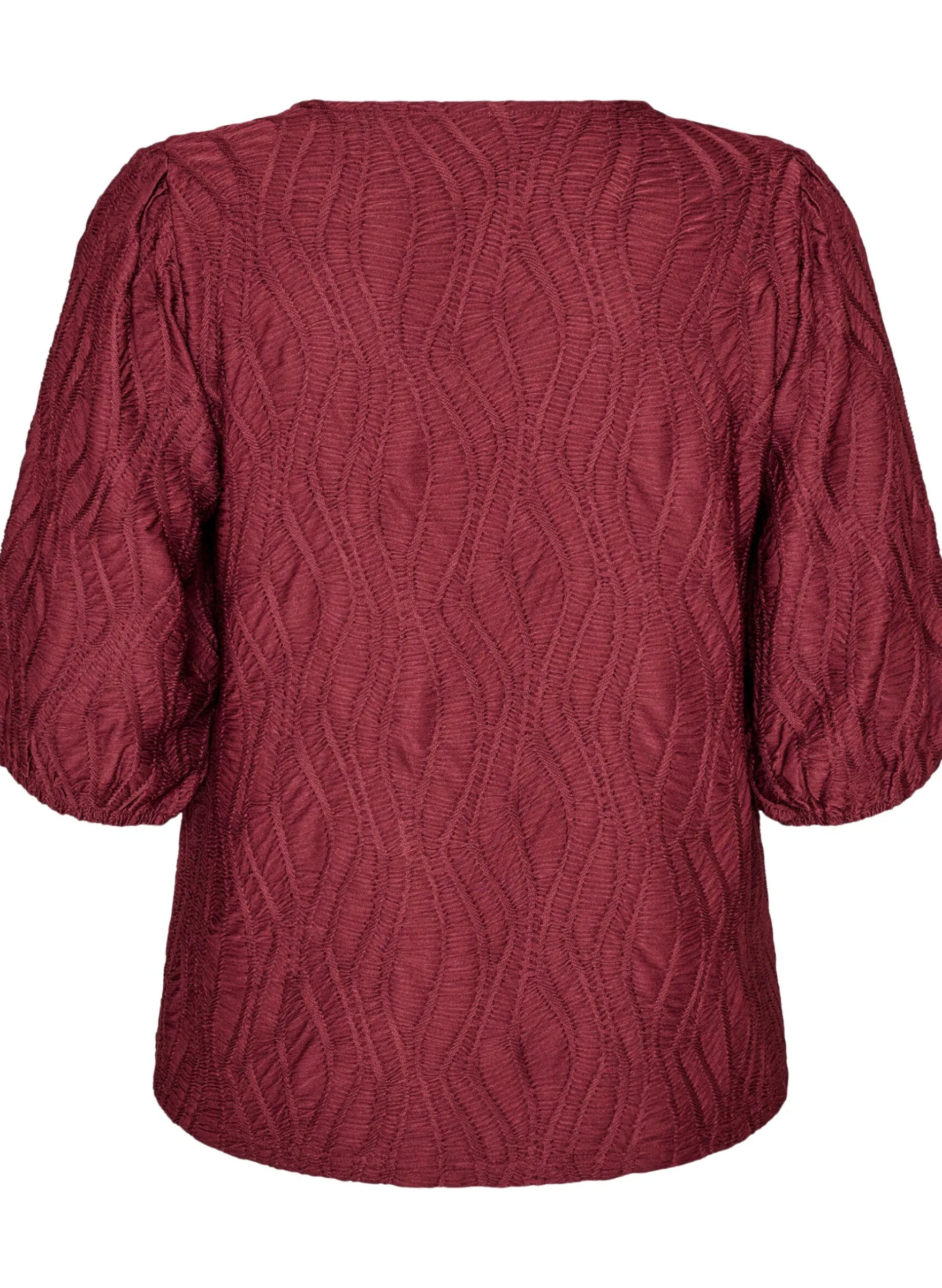 Bluse mit Struktur und 3/4-Ärmeln