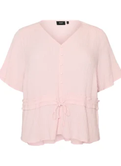 Bluse mit Struktur und Taillenbindung