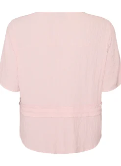 Bluse mit Struktur und Taillenbindung