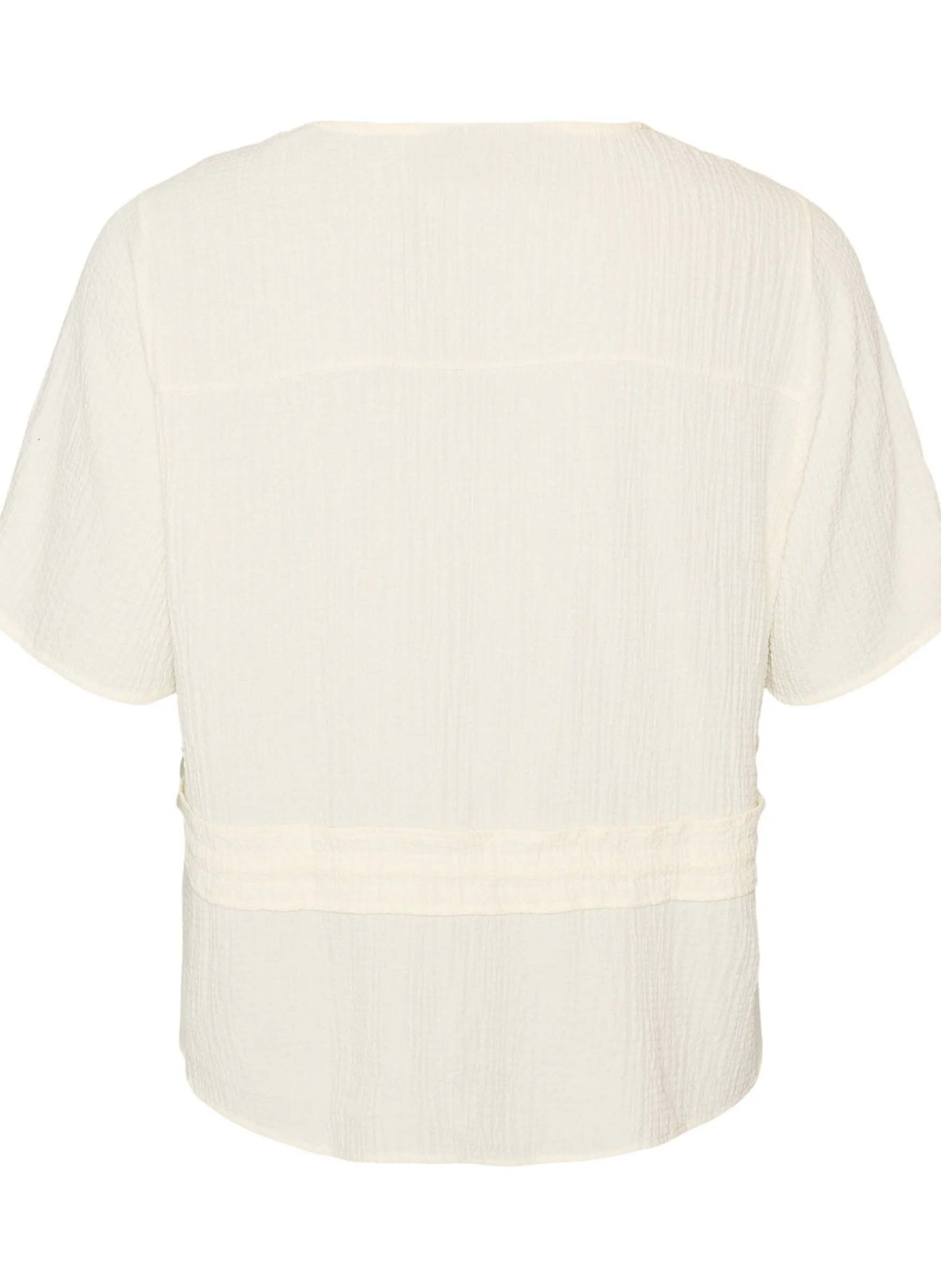 Bluse mit Struktur und Taillenbindung