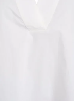 Bluse mit V-Ausschnitt und Broderie-Anglaise-Details