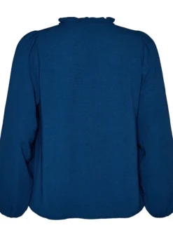 Bluse mit V-Ausschnitt und Häkelband