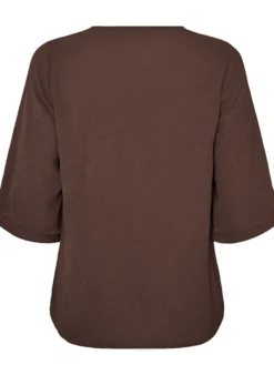 Bluse mit V-Ausschnitt und 3/4-Ärmeln