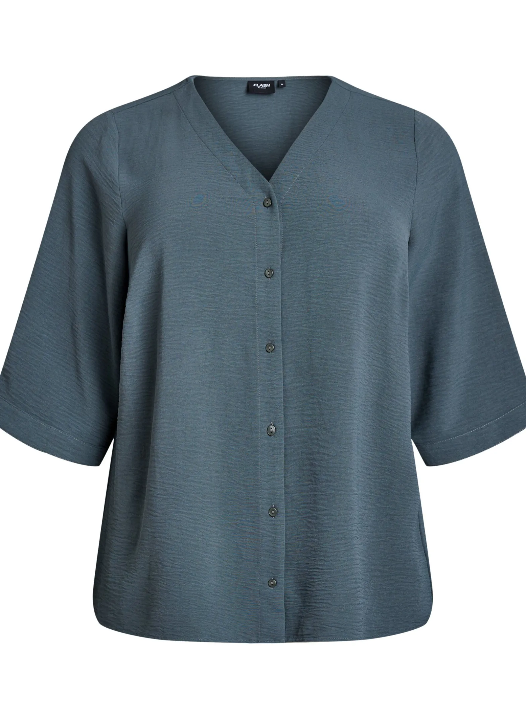 Bluse mit V-Ausschnitt und 3/4-Ärmeln