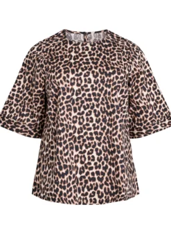 Bluse mit Ziernähten und 3/4-Ärmeln