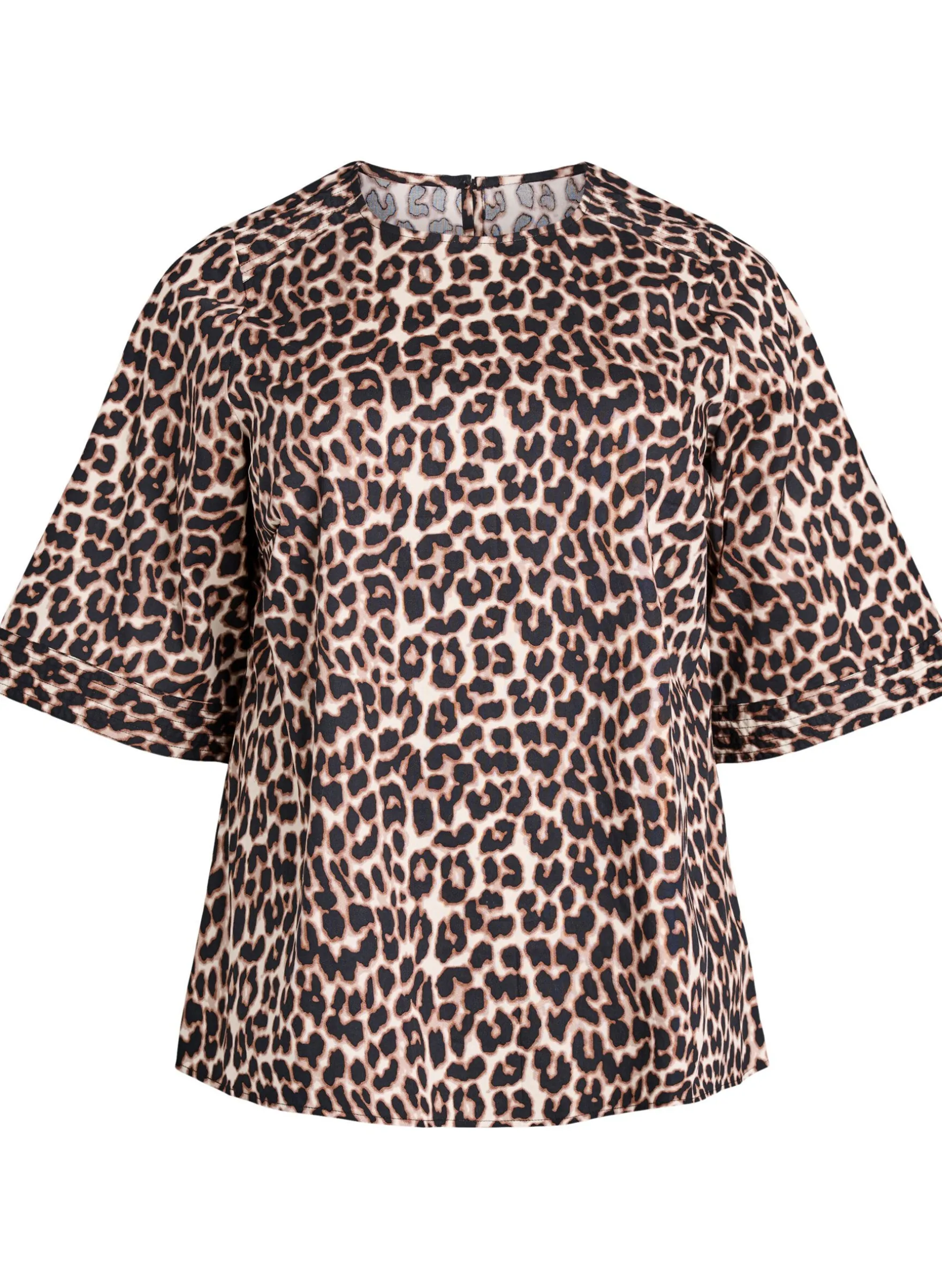 Bluse mit Ziernähten und 3/4-Ärmeln