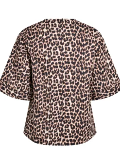 Bluse mit Ziernähten und 3/4-Ärmeln