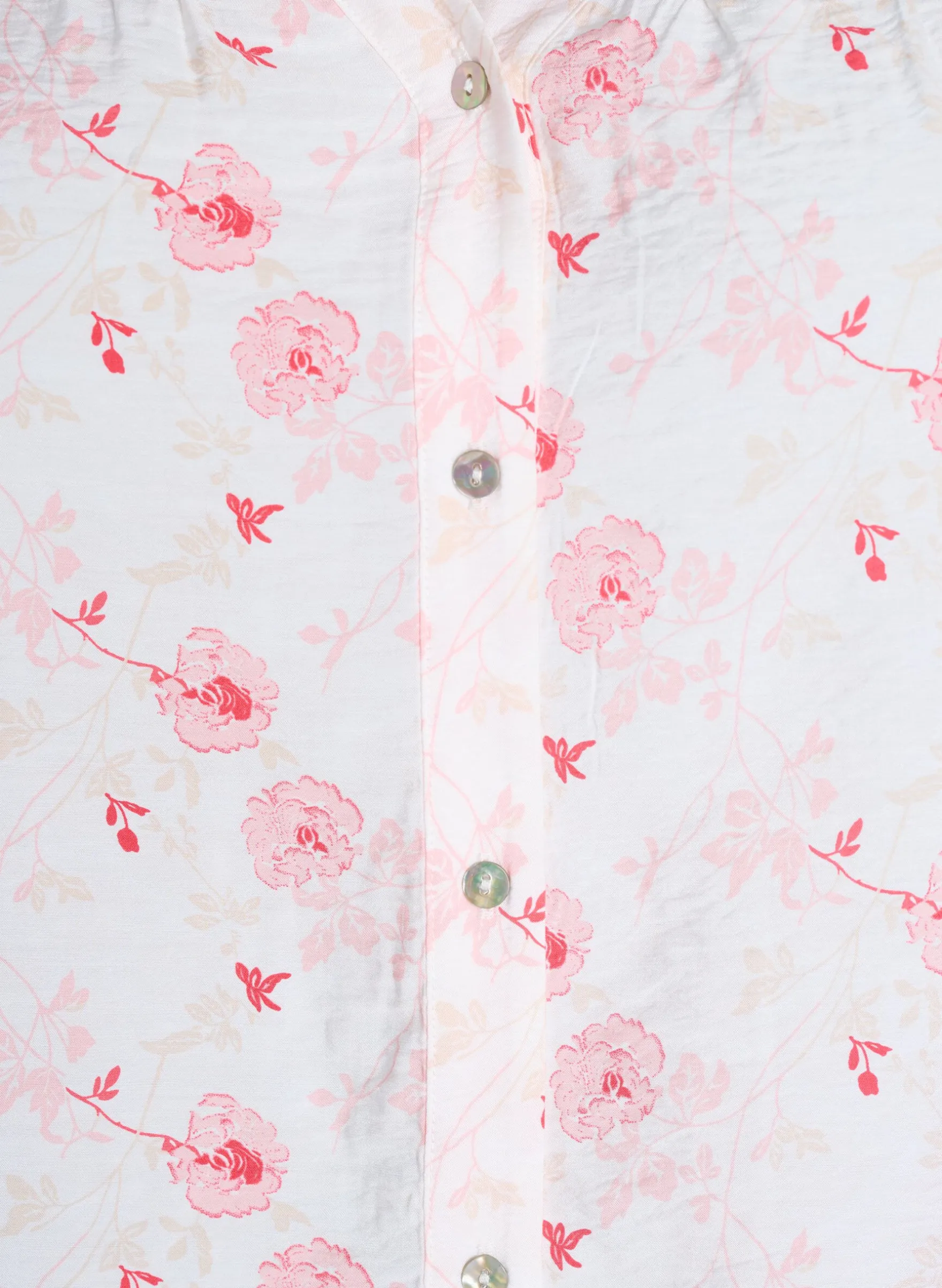 Blusenshirt mit kurzen Ärmeln und Blumenmotiv