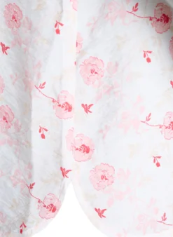 Blusenshirt mit kurzen Ärmeln und Blumenmotiv
