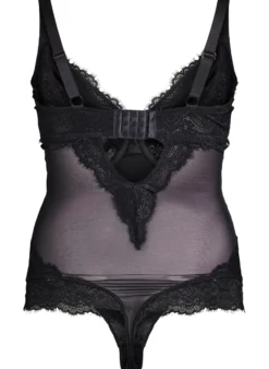 Body aus Mesh mit Spitze und Bügel