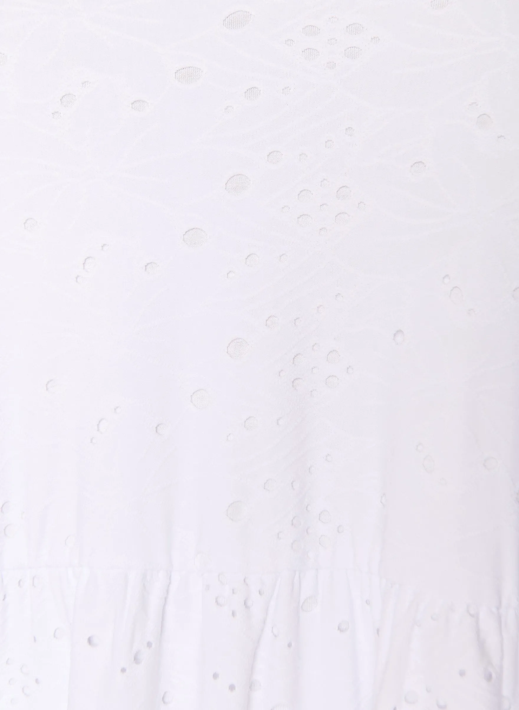 Broderie-Anglaise-Kleid mit V-Ausschnitt und 1/2-Ärmeln