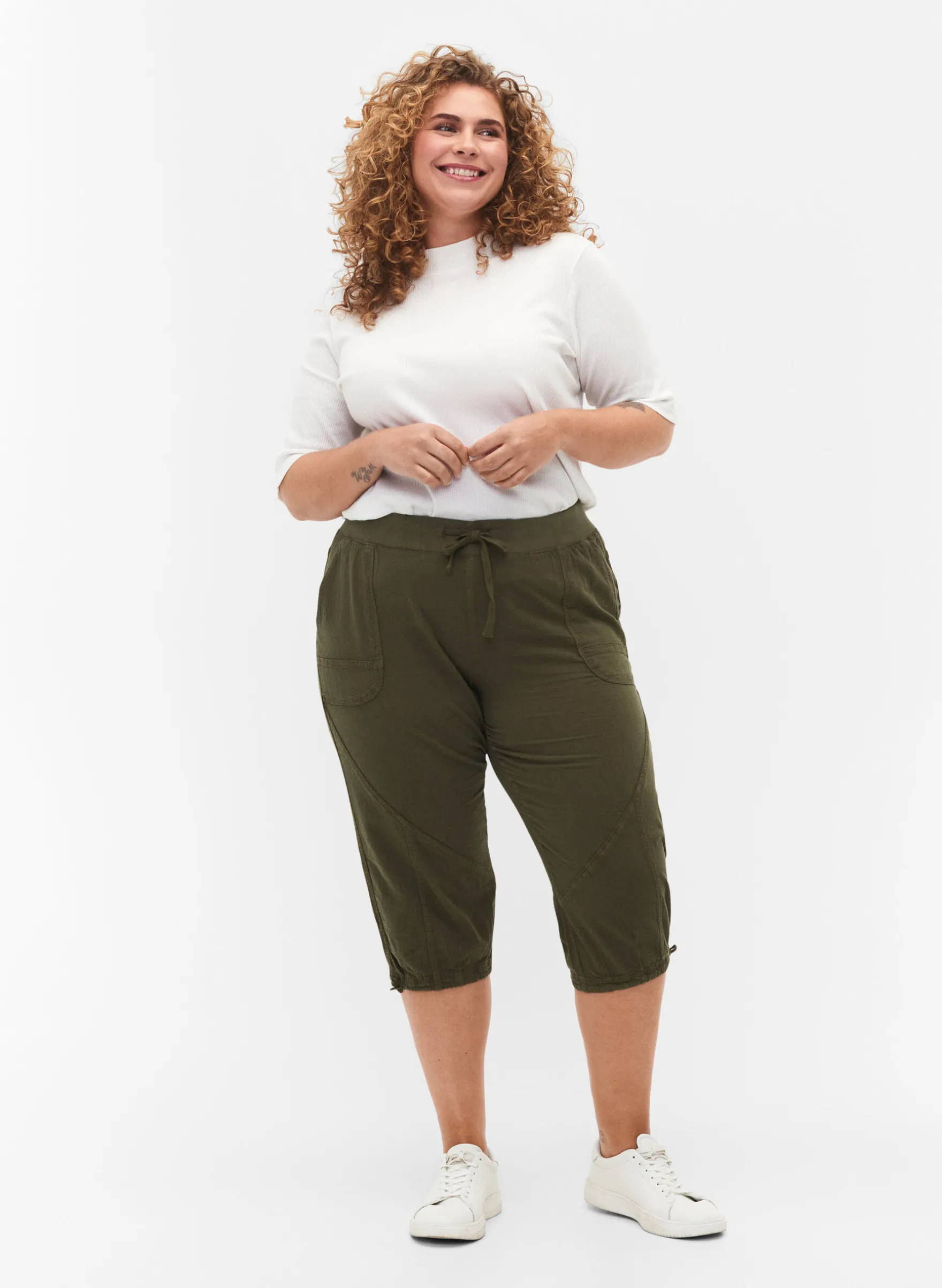 Capri-Hose aus Baumwolle
