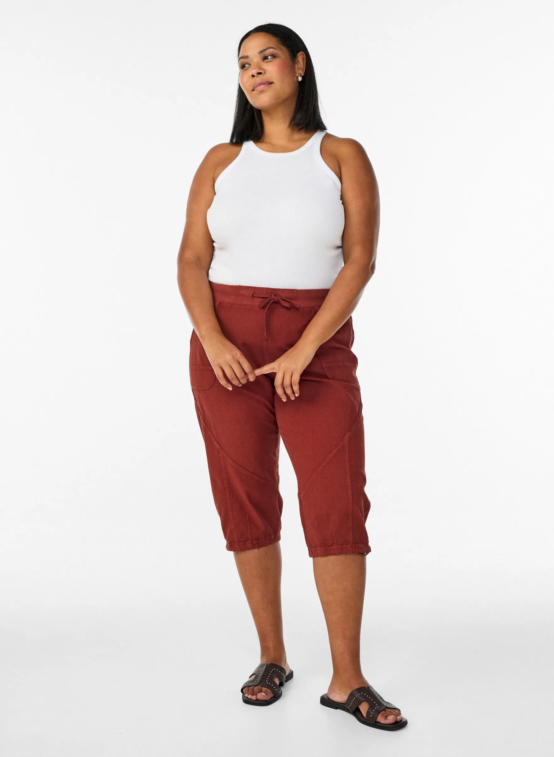 Capri-Hose aus Baumwolle