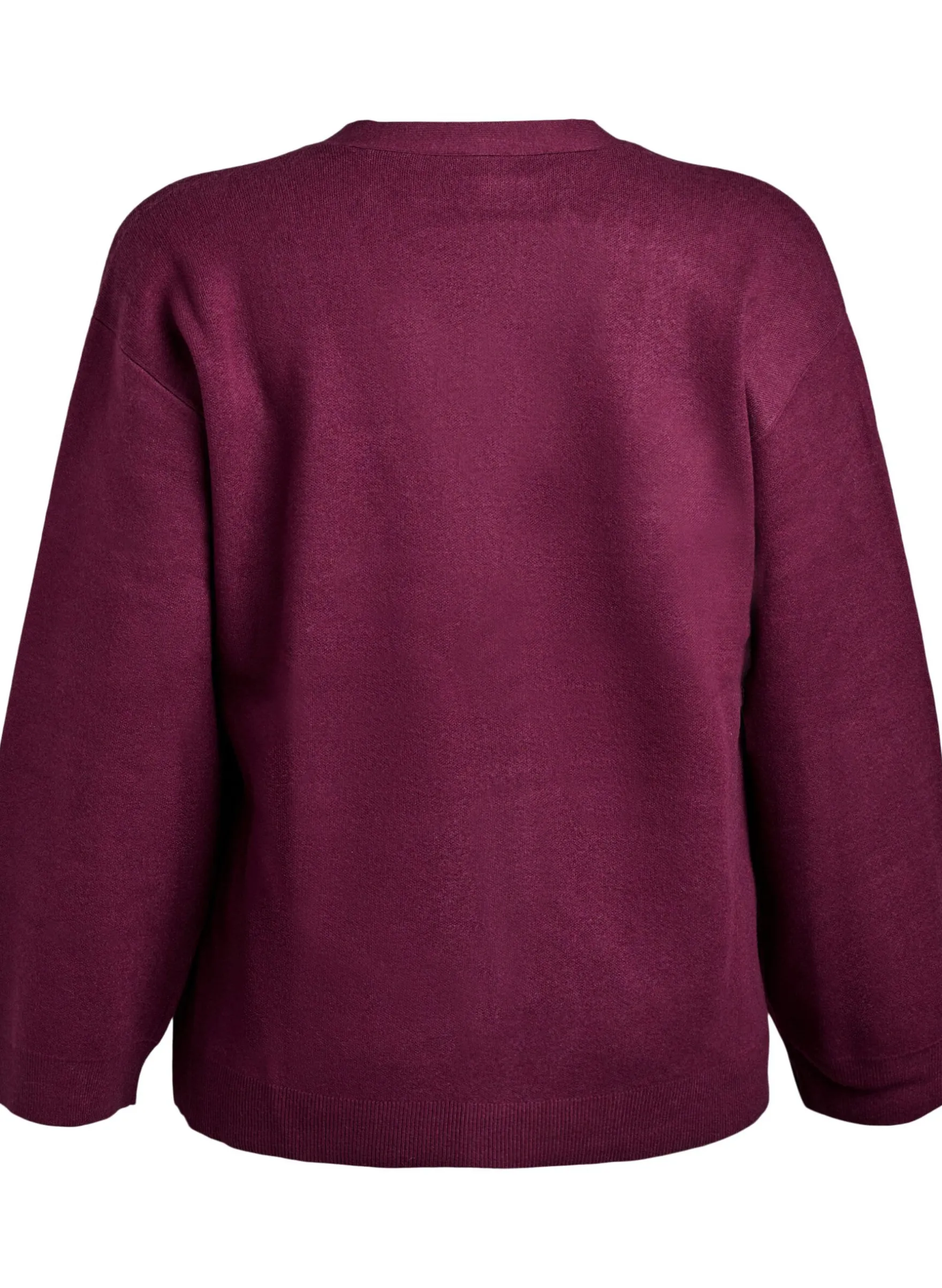 Cardigan mit V-Ausschnitt und weiten Ärmeln