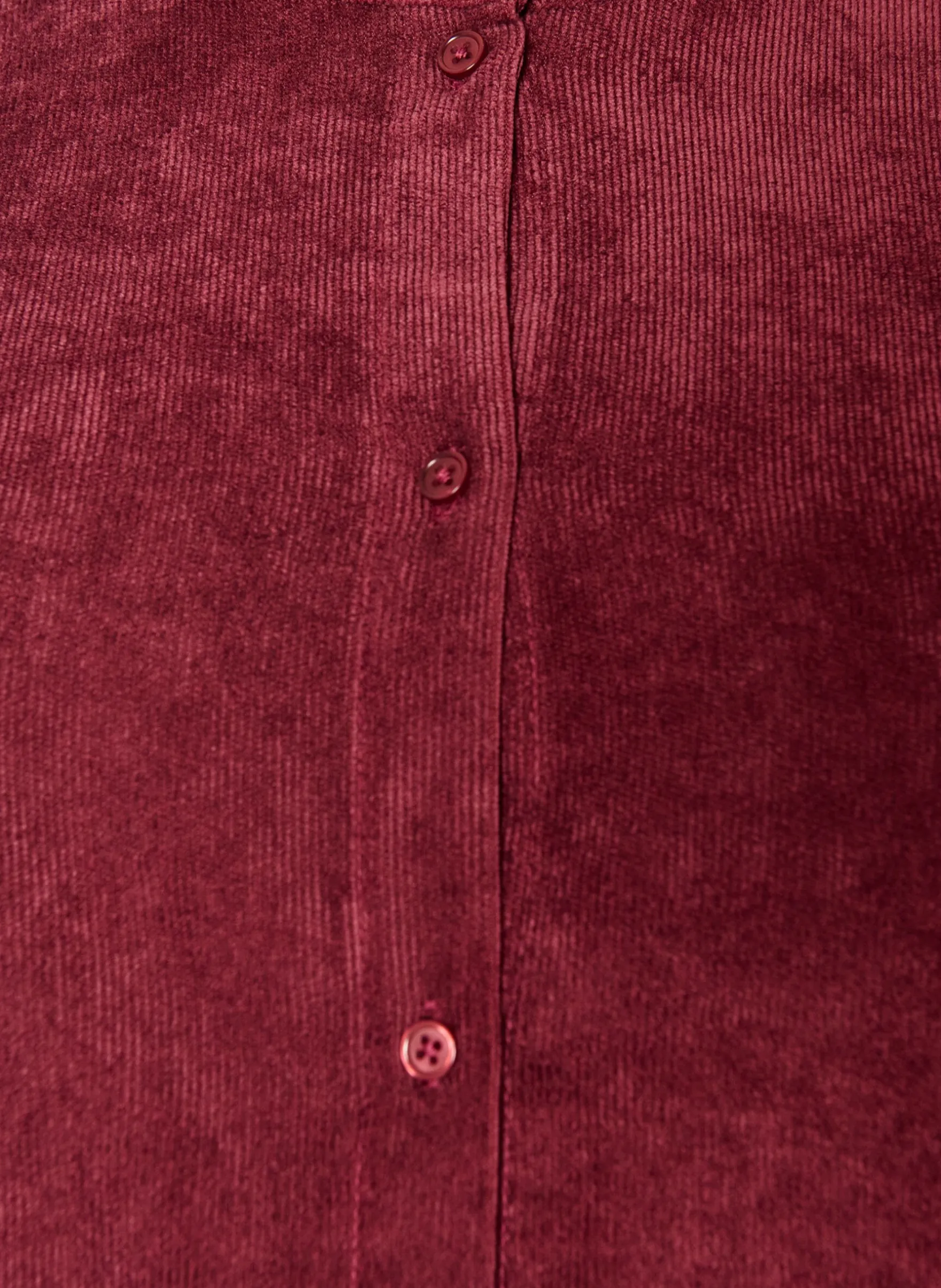Cordkleid in A-Linie mit Stehkragen