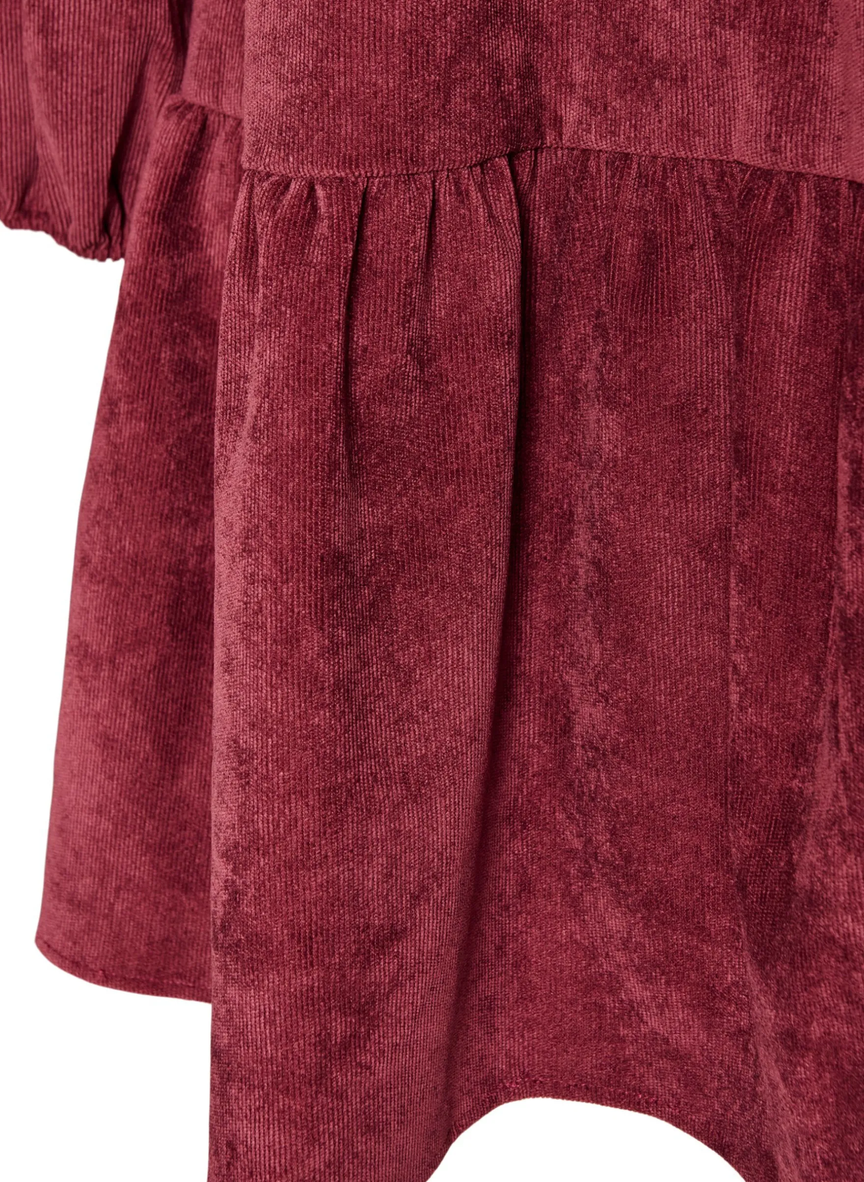 Cordkleid in A-Linie mit Stehkragen