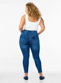 Cropped Amy Jeans mit Reißverschluss