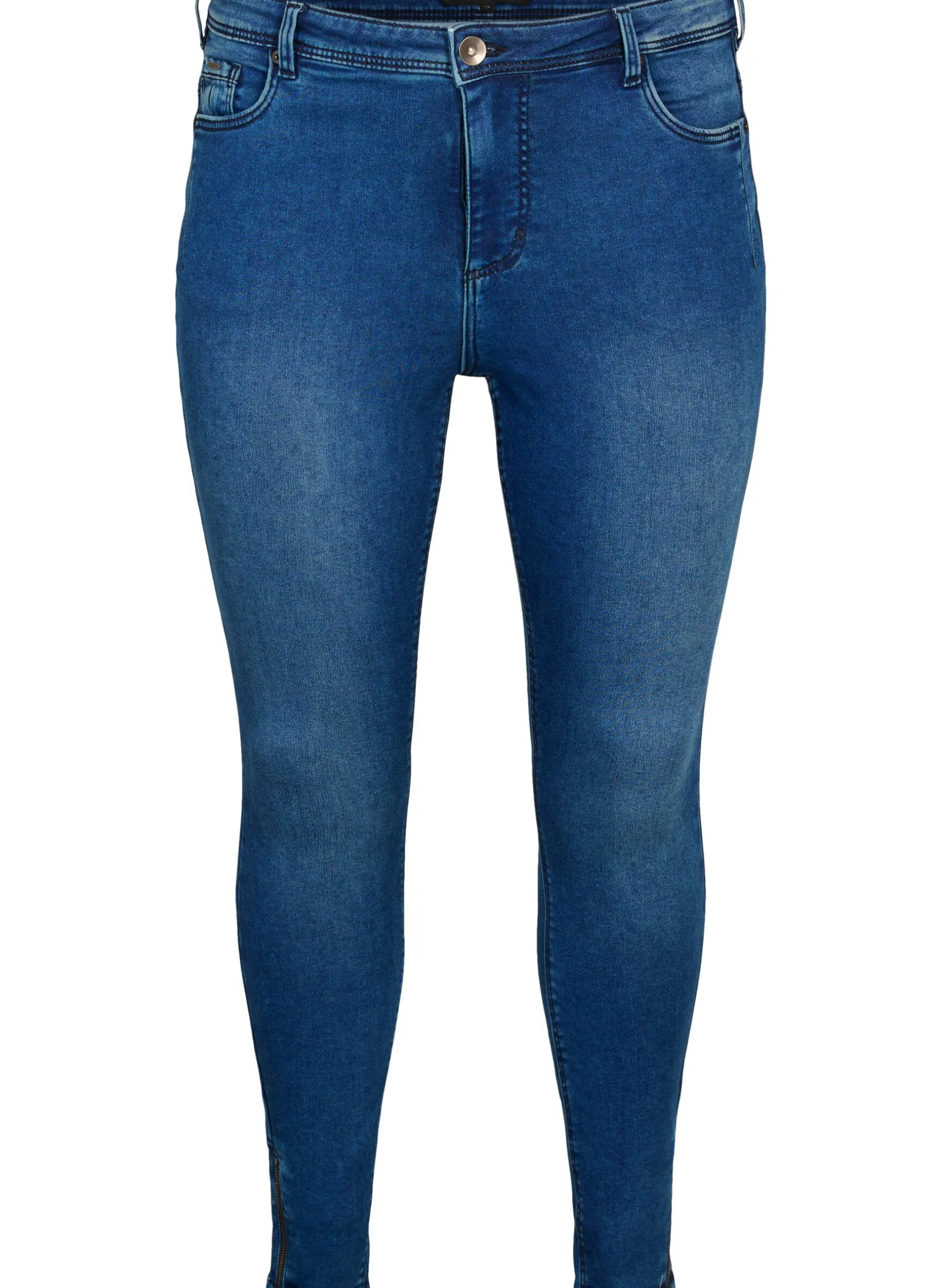 Cropped Amy Jeans mit Reißverschluss