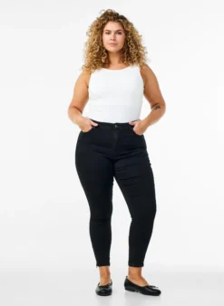 Cropped Amy Jeans mit Reißverschluss