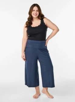 Culotte aus Jersey mit hoher Taille
