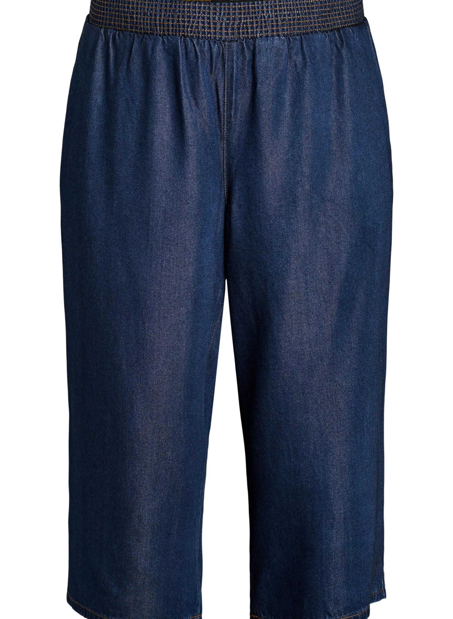 Culotte aus Lyocell mit weitem Bein in Jeans-Optik