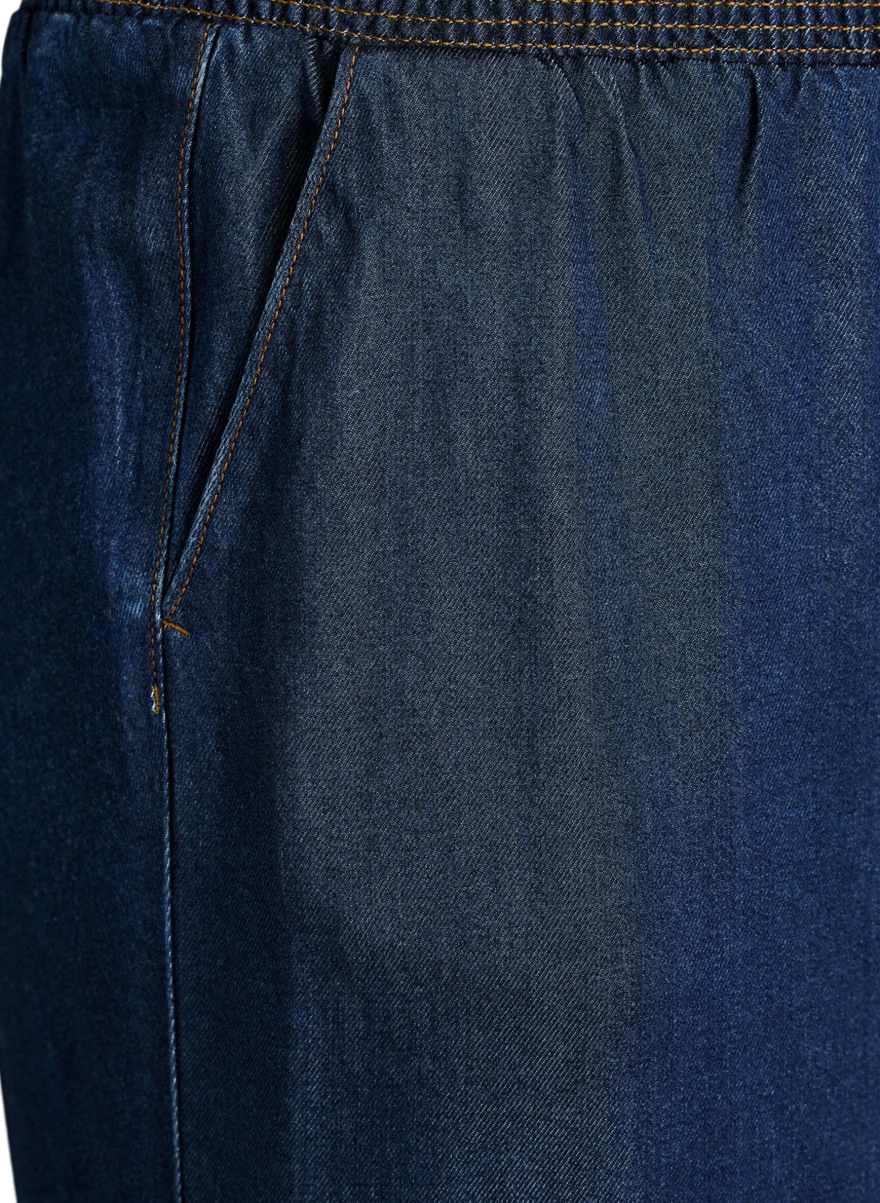 Culotte aus Lyocell mit weitem Bein in Jeans-Optik