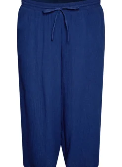 Culotte-Hose aus Baumwollmusselin mit hohem Bund