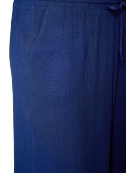 Culotte-Hose aus Baumwollmusselin mit hohem Bund
