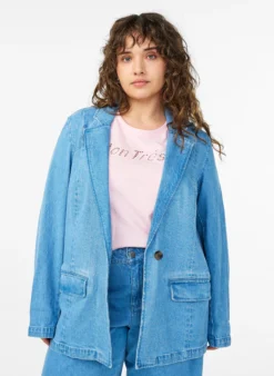 Denimblazer mit Taschen