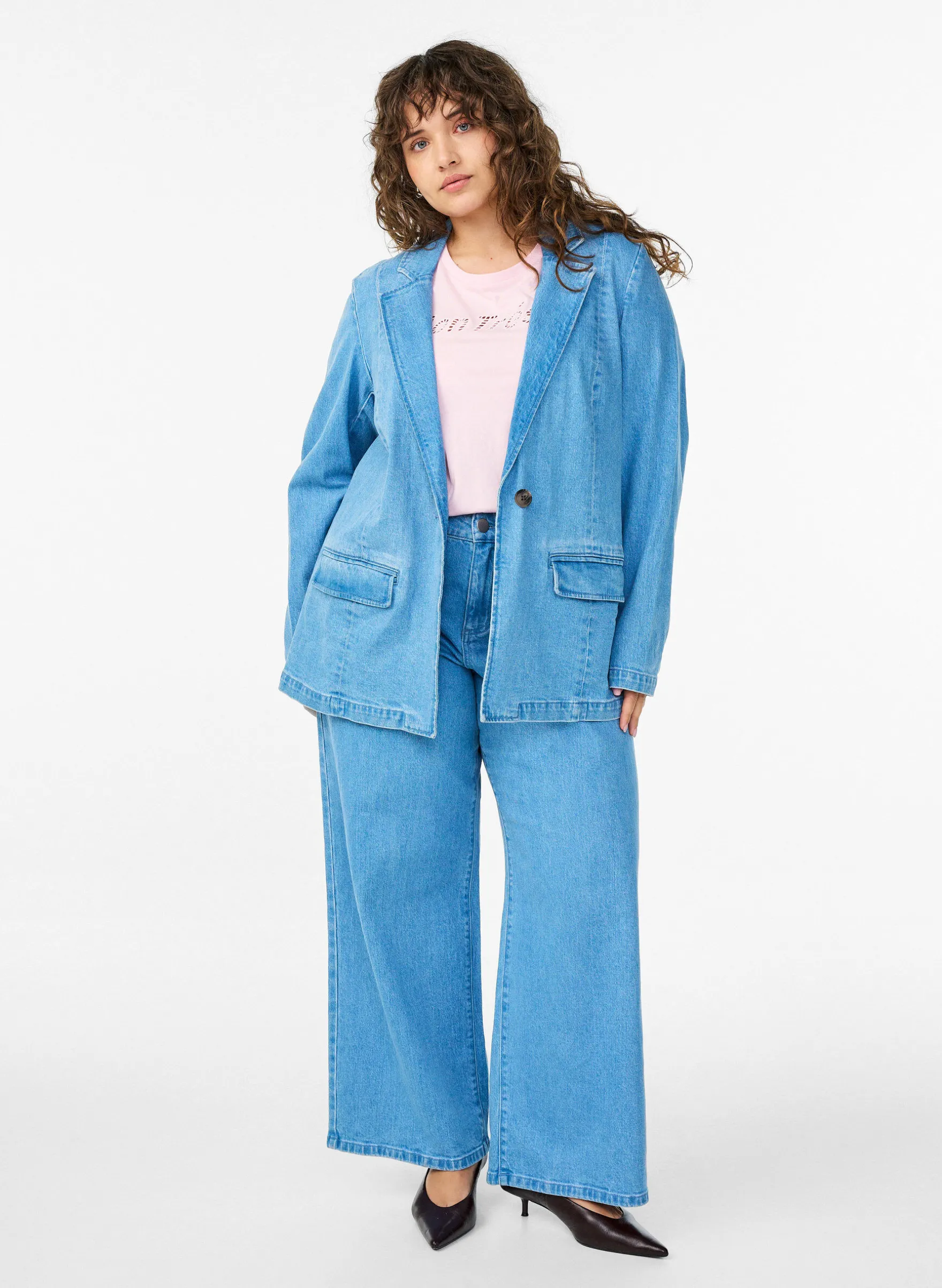 Denimblazer mit Taschen