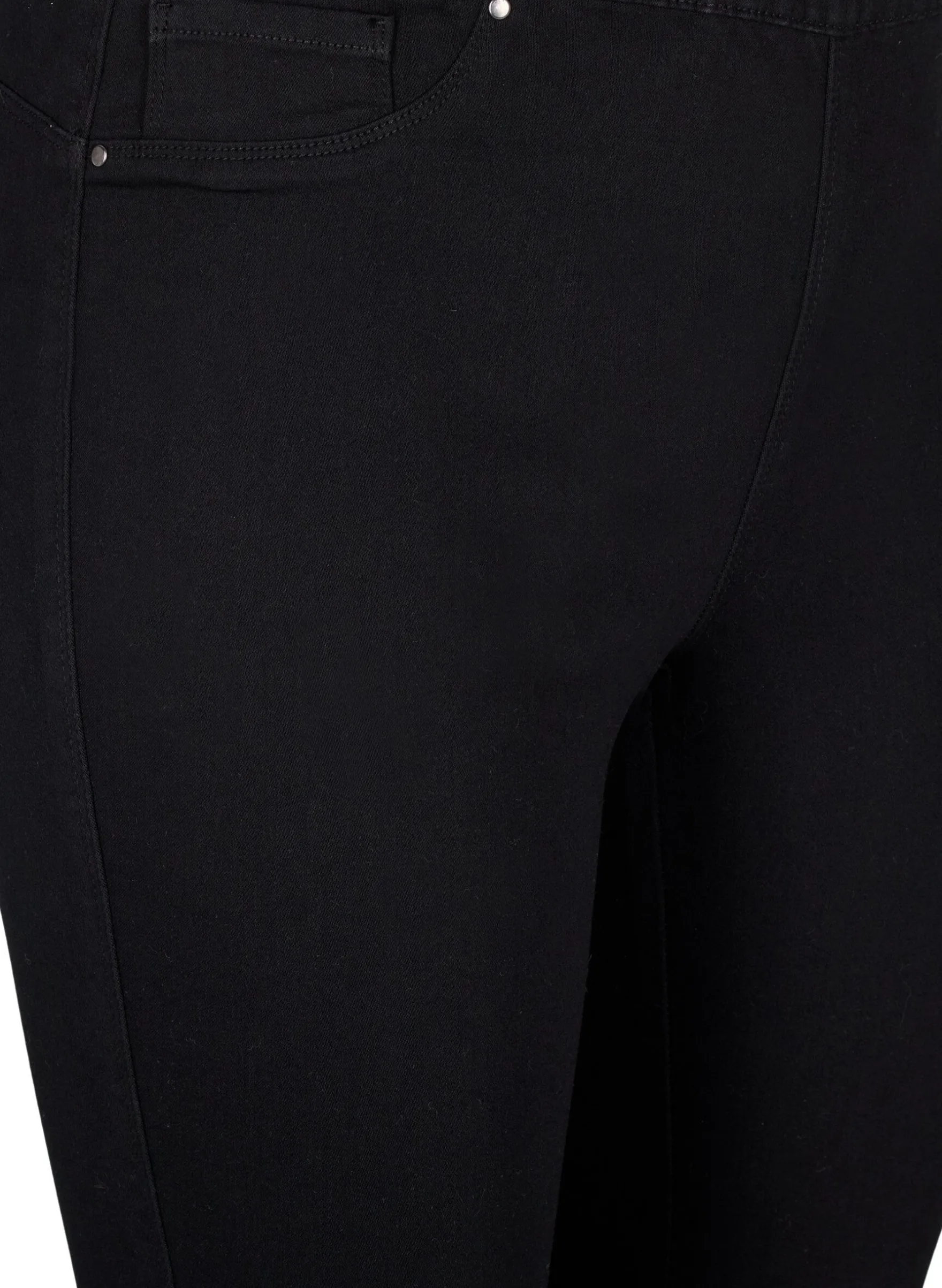 Denim-Caprihosen mit elastischem Bund