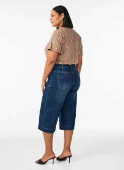 Denim-Knickers mit weiten Beinen