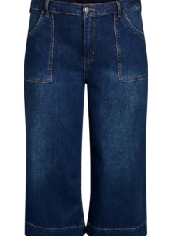 Denim-Knickers mit weiten Beinen