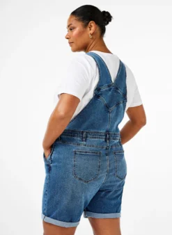 Denim Overalls Kurze Hosen