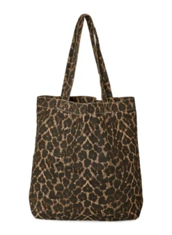 Denim Shopper mit Leopardenmuster