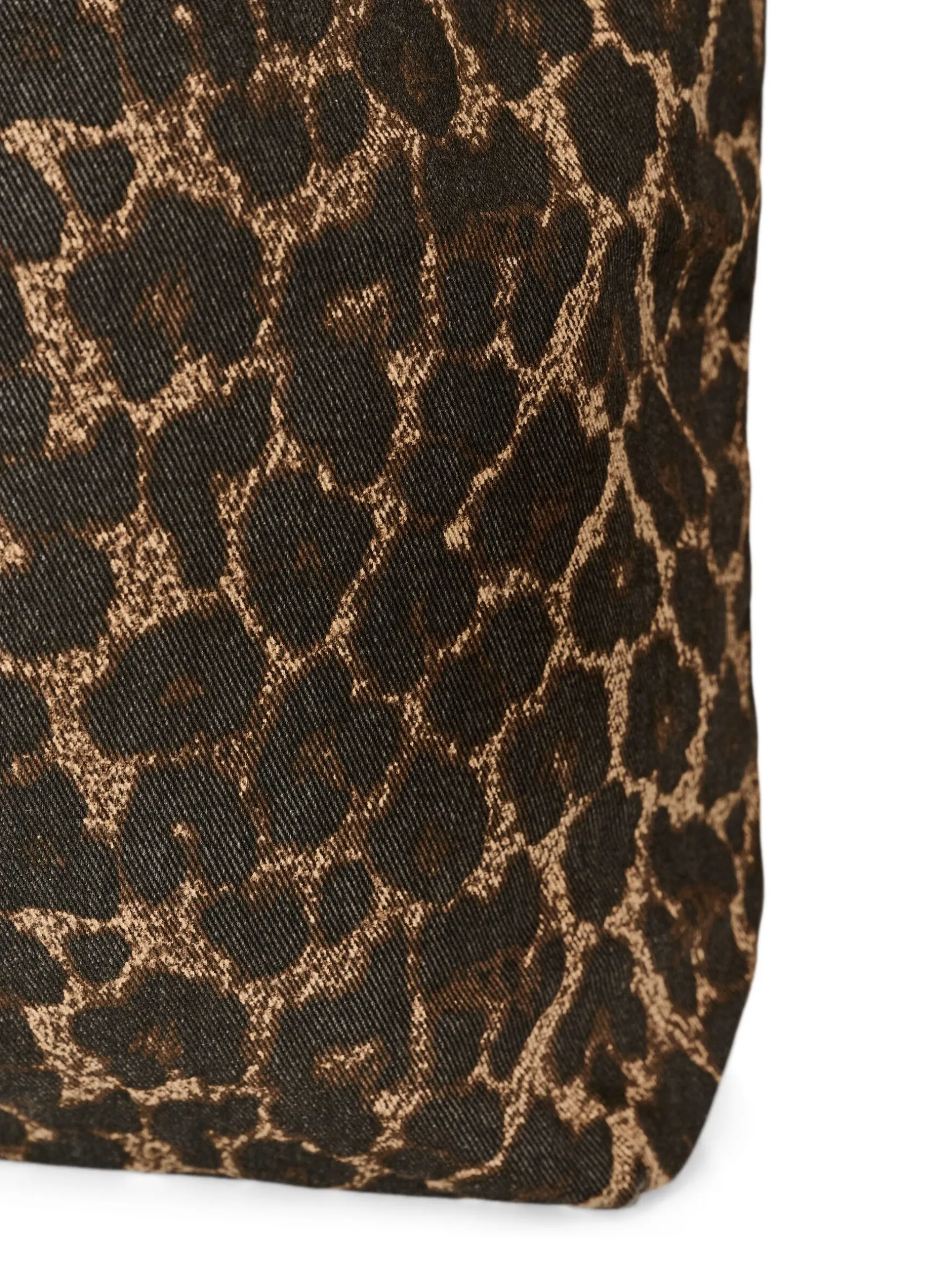 Denim Shopper mit Leopardenmuster