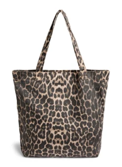 Denim Shopper mit Leopardenmuster