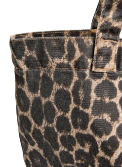 Denim Shopper mit Leopardenmuster