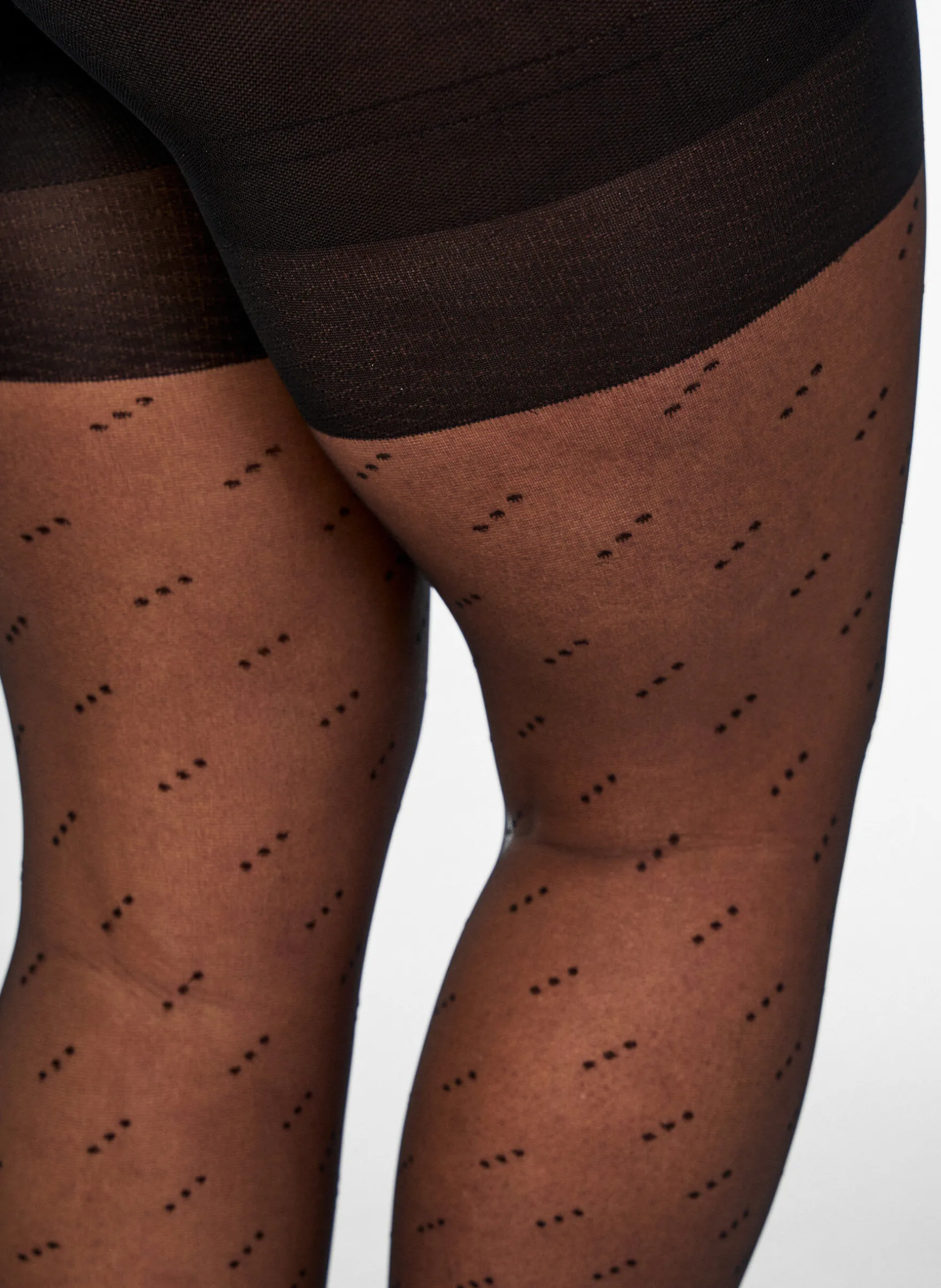 25 den Push-up-Strumpfhose mit Punktmuster