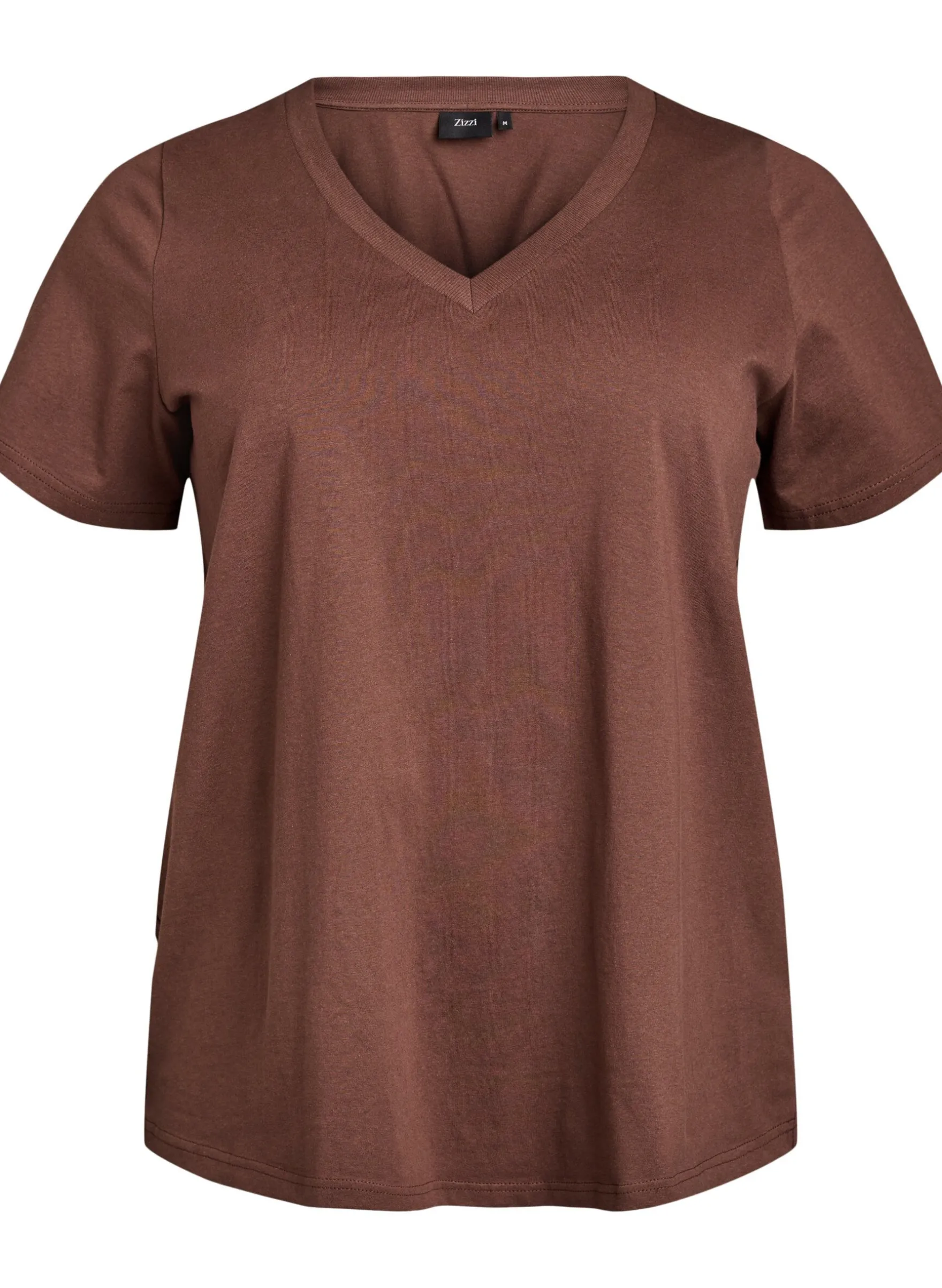Einfaches T-Shirt aus Baumwolle mit V-Ausschnitt
