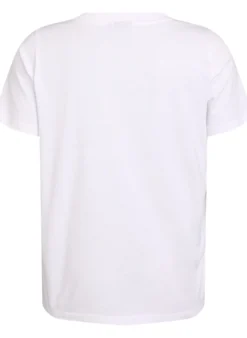 Einfaches T-Shirt aus Baumwolle mit V-Ausschnitt.