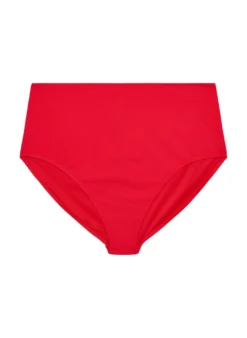 Einfarbige hoch taillierte Bikinihose