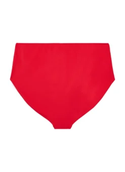 Einfarbige hoch taillierte Bikinihose