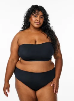 Einfarbiges Bandeau-Bikinioberteil