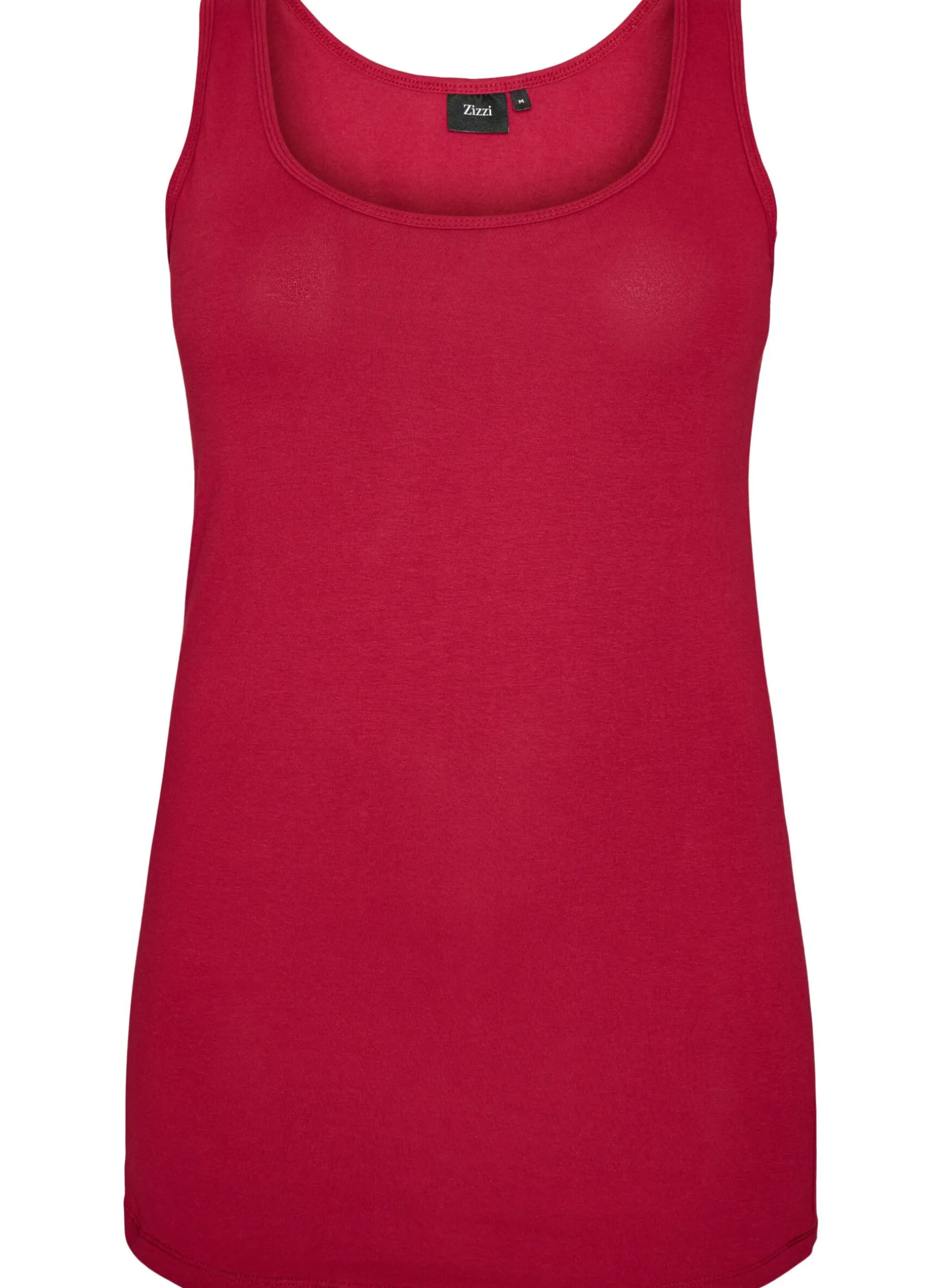 Einfarbiges Basic Top aus Baumwolle
