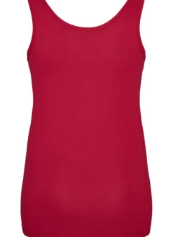 Einfarbiges Basic Top aus Baumwolle