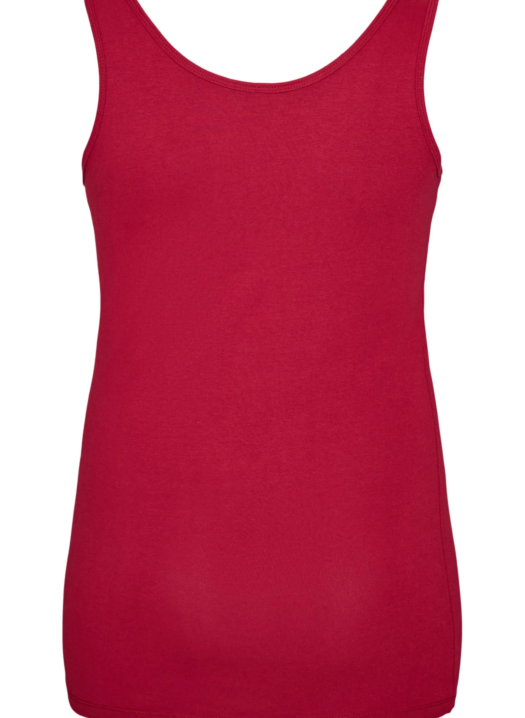Einfarbiges Basic Top aus Baumwolle
