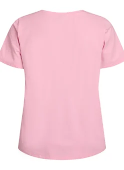 Einfarbiges Basic-T-Shirt aus Baumwolle