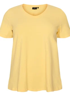Einfarbiges basic T-Shirt aus Baumwolle
