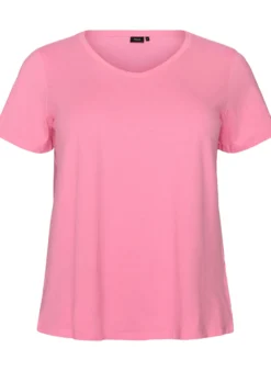 Einfarbiges basic T-Shirt aus Baumwolle